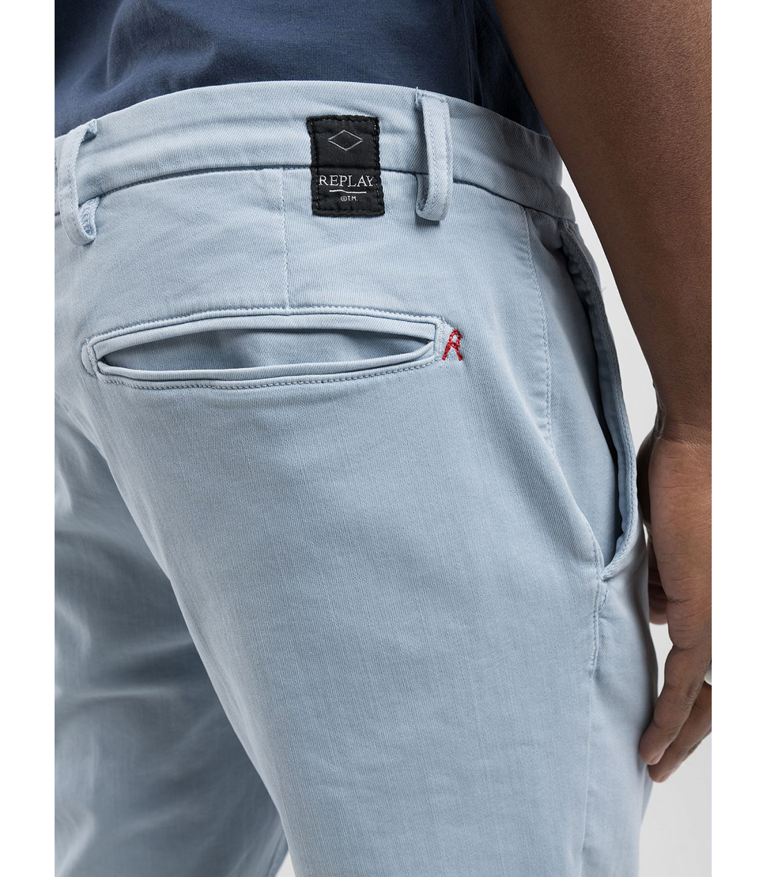 レギュラースリムBENNI Hyperflex Color スーパーストレッチチノパンツ 詳細画像 ライトブルー 6